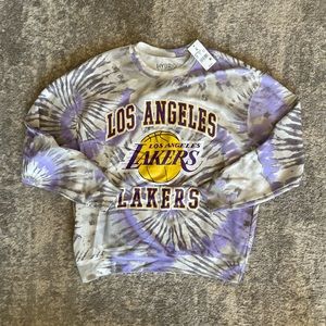 LA Lakers Tie Dye Crew Knit